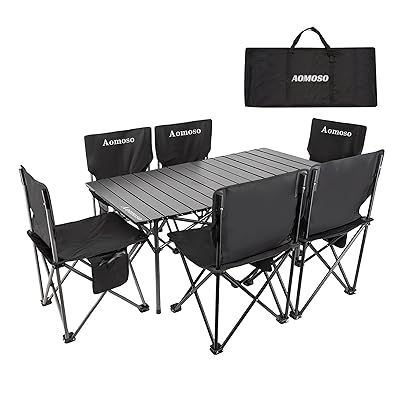 楽天市場】アウトドア テーブル チェア 7点セット アルミテーブル椅子