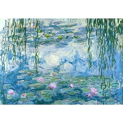 MISITU ジグソーパズル 2000ピース パズル 風景 絵画 クロード・モネ「睡蓮」 プレゼント 誕生日 クリスマス おしゃれ インテリア (70 x 100 cm)