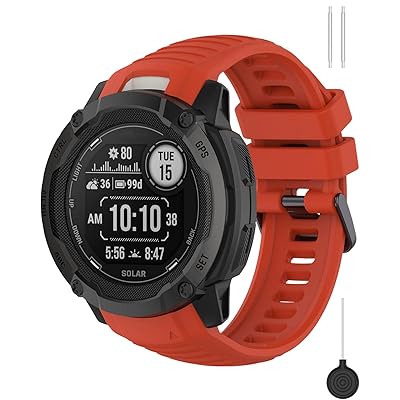 対応 Garmin Instinct 2X シリコンバンド 軽量 ソフト 防水 運動ベルト ガーミンインスティンクト 2X 互換性 スポーツ 男女兼用 装着簡単 Instinct 2X Solar/Instinct 2X Sola Tactical画像