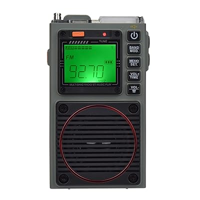 HanRongDa 小型ラジオ受信機 APP遠隔操作 FM/中波/短波/VHF/広々としたFM相応う Bluetooth金棒引き MicroSD歌留多相応う 申し受ける式 懐中照明ランプ まさかの時目覚まし時計 タイマー デジタル時辰儀 技適公証済 アウトドア 防災 旅するに至適 HR