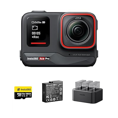 Insta360 Ace Pro - アクションカメラ 防水 1/1.3インチセンサーと5nmAI チップ搭載 AIノイズリダクション 圧倒的な画質 4K120fps 2.4インチフリップ式スクリーン 高度なAI機能 長時間 水中アクションカメラ パ