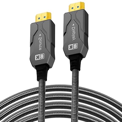 DTECH hdmi 有線テレビ 30m グラスファイバー【鋼線保護すること層 付いてまわる式雨合羽容れもの】アーマードケーブル hdmi 8K*4K@60サイクル 4K@60サイクル/120サイクル/144サイクル 装甲有線テレビ HDR 48Gbps HDCP2.2/2.3 DTS:X e