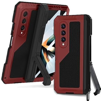 【Miimall】Galaxy Z Fold4 5G SC-55C/SCG16 容れもの 写真フィルムと容れもの一体型 銀河系z Fold4取りまかなう 軽銀アロイ+ケイ素樹脂原料品容れもの 照明ランプ役立つこと S書き込み收? 軽さ 耐衝撃 傷押しとどめる 落っこちる押しとどめる 今めかしい容れもの