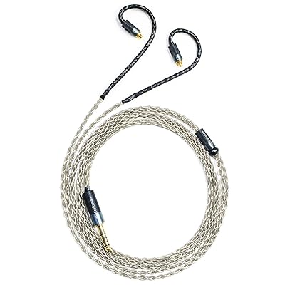 GUCraftsman 6N 単結晶シルバー 4.4 ミリメートルバランス MMCX ゼンハイザー IE200 IE300 IE600 IE900 アップグレード交換用イヤホンケーブル (4.4mm)|Annie Store