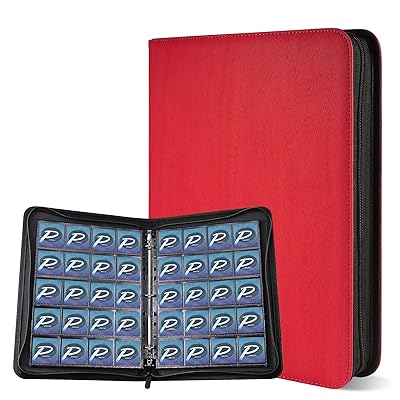 PAKESI ビックリマンシール コレクションホルダー チョコシール シール用ファイル 20ポケット リフィル25ページ 1000枚収納 シールバインダー（レッド）画像