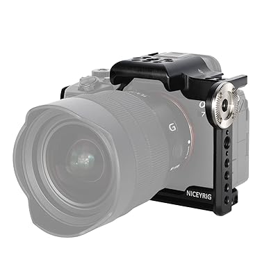 Niceyrig フルカメラケージ Sony A7M4、ILCE-7S3、α7R V、A7M5、ILCE-7RM5、 Alpha1フルフレームミラーレスカメラに相応う伏せ籠 軽銀アロイ クイック印行 -505