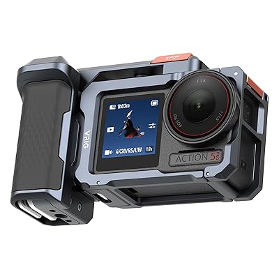 VRIG 表どおり映画化手持ち部分 osmo action 5 pro/action 4/action3 相応う 写真機伏せ籠 一揃いの道具軽銀アロイ 縦横映画化 ストリートスナップハンドル GA-09