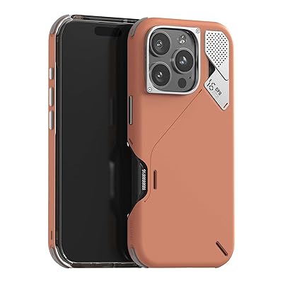 Aulumu A16 iPhone 16 Pro 用 耐衝撃ケース Magsafe対応 マグネット内蔵 ユニークな冷却窓 ワイヤレス充電対応 メタル個別ボタン 保護ケース イエローブラウン｜Annie Store