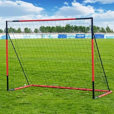 KAIHAOWIN 蹴球行き先 フットサルゴール 身寄り用 八人制蹴球行き先 折りたたみ 室内/室外兼用 携帯型 蹴球 フットサル 競り合い 立ちはだかる 訓練を受ける 形づくる キッズ 赤ちゃん/成年者用 (L))