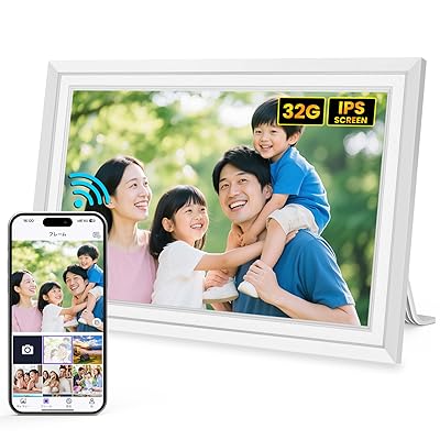FANGOR デジタルフォトフレーム 10.1インチ IPSタッチスクリーン Wi-Fi機能付き 32GBメモリー内蔵 SDカード対応 1280&times;800解像度 写真/動画再生 天気予報 スライドショー 自動回転 壁掛け可 初心者向け 母の日 父の日 ｜Annie Store