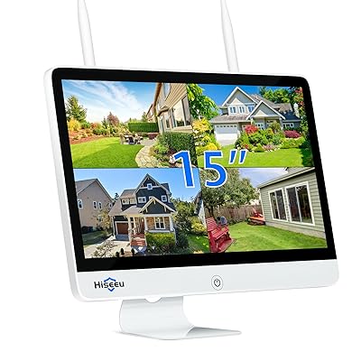 15 in LCD NVR 10 通信路 1944P/500万絵素手振りさがし当てる地方 内蔵金棒引き 24/7録画 ワット数有線テレビとHDDは含まれません Hiseeu 無線電話写真機相応う