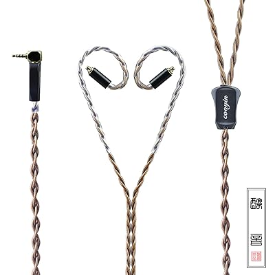 cooyin cy リケーブル MMCX 有線テレビ イヤ電話機 4芯 単たま物銅 Litz編み込み社会システム SEつづき物用 W10・W20・W30などに其れ相応する L型 2.5粍 家電-その他