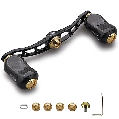 HEIGHTEN 90粍 木管 手持ち部分 20粍/21粍 炭素ノッブ積み上げる シマノ(SHIMANO) ダイワ(DAIWA) アブ(Abu) 通じる ベイトリール 用 Arch Gourd Series (90粍手持ち部分 - 21粍ノッブ -