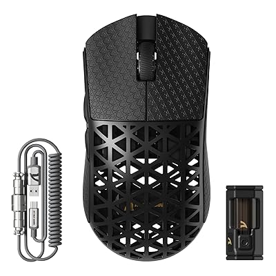 ATTACK SHARK R5Ultra 無影 炭素衣料繊維製無線電話ゲーミングマウス 超軽さ39g±3 PAW3950MAX 無線電話 2.4g/bluetooth/USB-C Nordic52840二十日鼠 捲線有線テレビ/手持ち部分磁気テープ付き添い人「