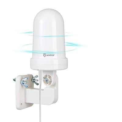 ANTOP 地デジアンテナ 屋外 室外 地上デジタル UHF TV 無指向性 ブースター 小型 打っ付けカンタン 高売り上げ金 高性能 360°全針路傍受 AT-JP416B