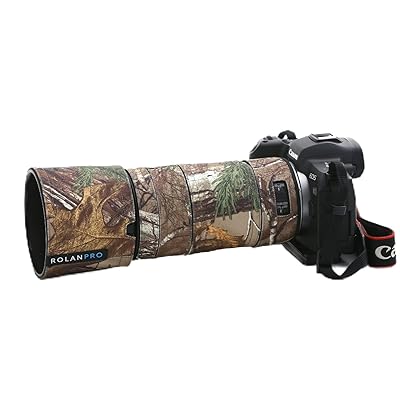 ROLANPRO 雨合羽水晶体覆いかぶせる其れ相応するCanon RF 100-400粍 F5.6-8 IS USM レインカバー 水晶体防御すること 捩り 鵞鳥入れもの 御召しもの #3マツ科変装
