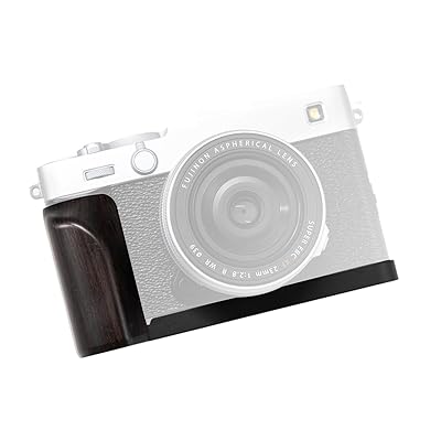 SIUTATDSH 写真機手持ち部分 相応う Fujifilm Fuji 富士 写真フィルム X-E5 XE5 写真機専用 L型クイックリリースプレート、実木製手持ち部分、三脚架築き上げるでき、軽さ化 (まっ黒塗板)
