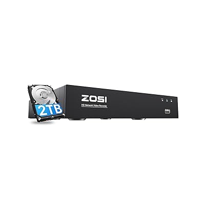 ZOSI 防犯リコーダー 8ch 2tb hdd 800万絵素 poe防犯リコーダー NVR ネットワークビデオレコーダー H
