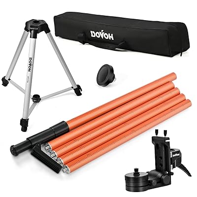 DOVOH 伸縮式レーザーレベルポール レーザー墨出し器 三脚+ロッド アルミ合金三脚+磁気ブラケ｜Annie Store