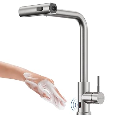 APPASO 検知器水栓、タッチセンサー 練りあわせる栓、タッチセンサー水栓、しろがね色 シングルハン