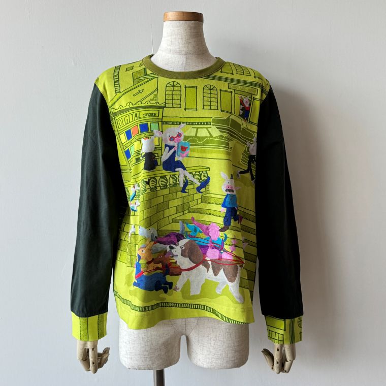 【30％OFF SALE】 アルベロベロ(Alberobello)オレボレブラ Go Future！プリントシリーズ カットソー （キミドリ×グリーン） 【2025 AUTUMN COLLECTION】 送料無料