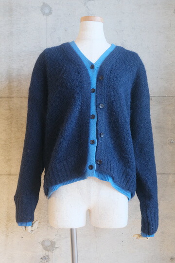 【30％OFF SALE】フォンタナグランデ(fontana grande)配色Vネックカーディガン (ネイビー)【2025 AUTUMN WINTER COLLECTION】送料無料｜Ann selection