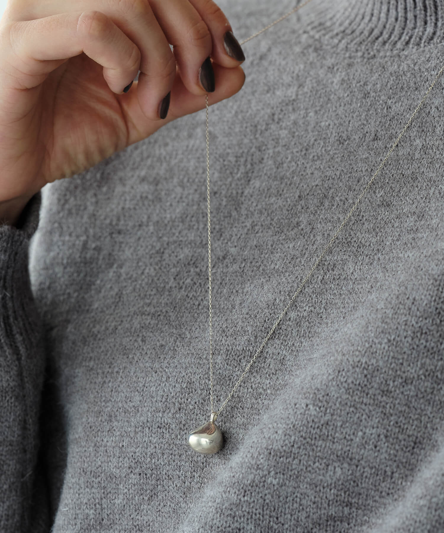 ネックレス・ペンダント Dancing Pink Silver Necklace2(SILVER925) ロングネックレス シルバー【フォーマルママ☆アクセサリー