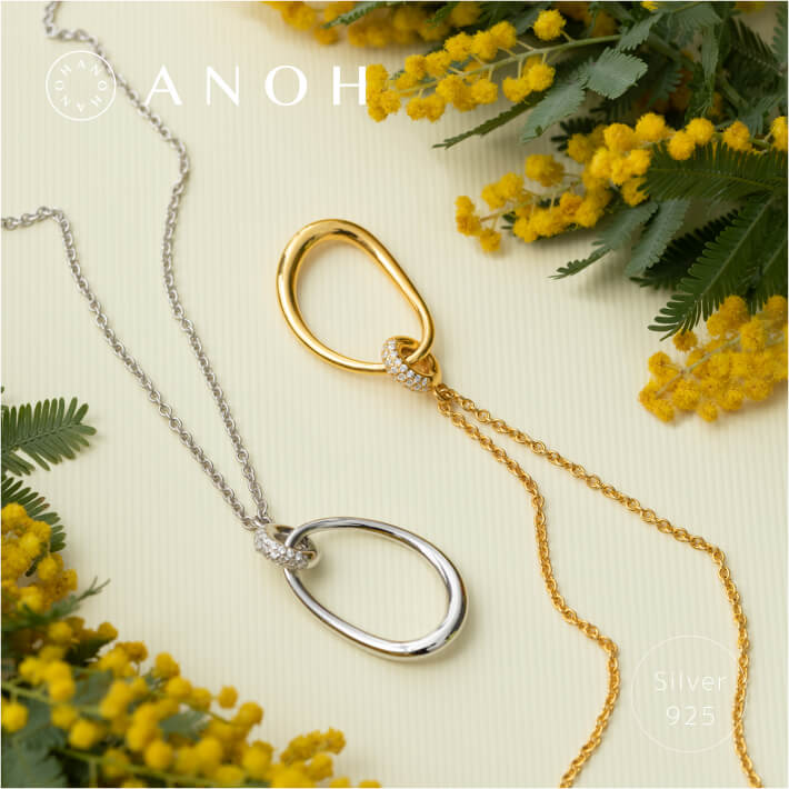 【ANOH オリジナル】【Silver925】ぺイブクリスタルネックレス/母の日 ギフト プレゼント レディース アクセサリー ネックレス シルバー925 シルバー ゴールド ロングネックレス ペンダントおしゃれ 20代 30代 40代 50代 60代】