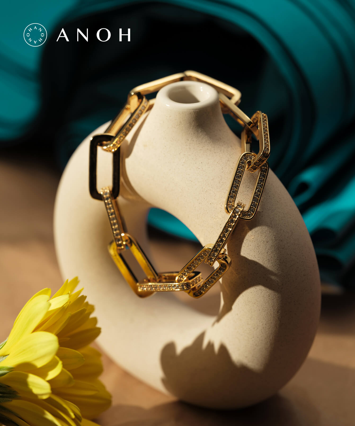 ビジューチェーンブレスレット/レディース アクセサリー ブレスレット バングル シルバー ゴールド おしゃれ 大人かわいい ビジュー チェーン