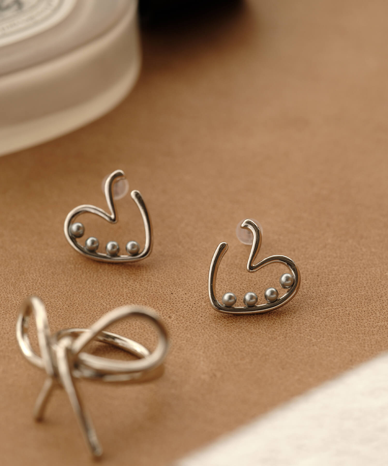 【フォーマルママ☆アクセサリー】ハートフープパールピアス/レディース アクセサリー ピアス シルバー ゴールド  ハート パール フープピアス  バレエコア シルバー925ポスト