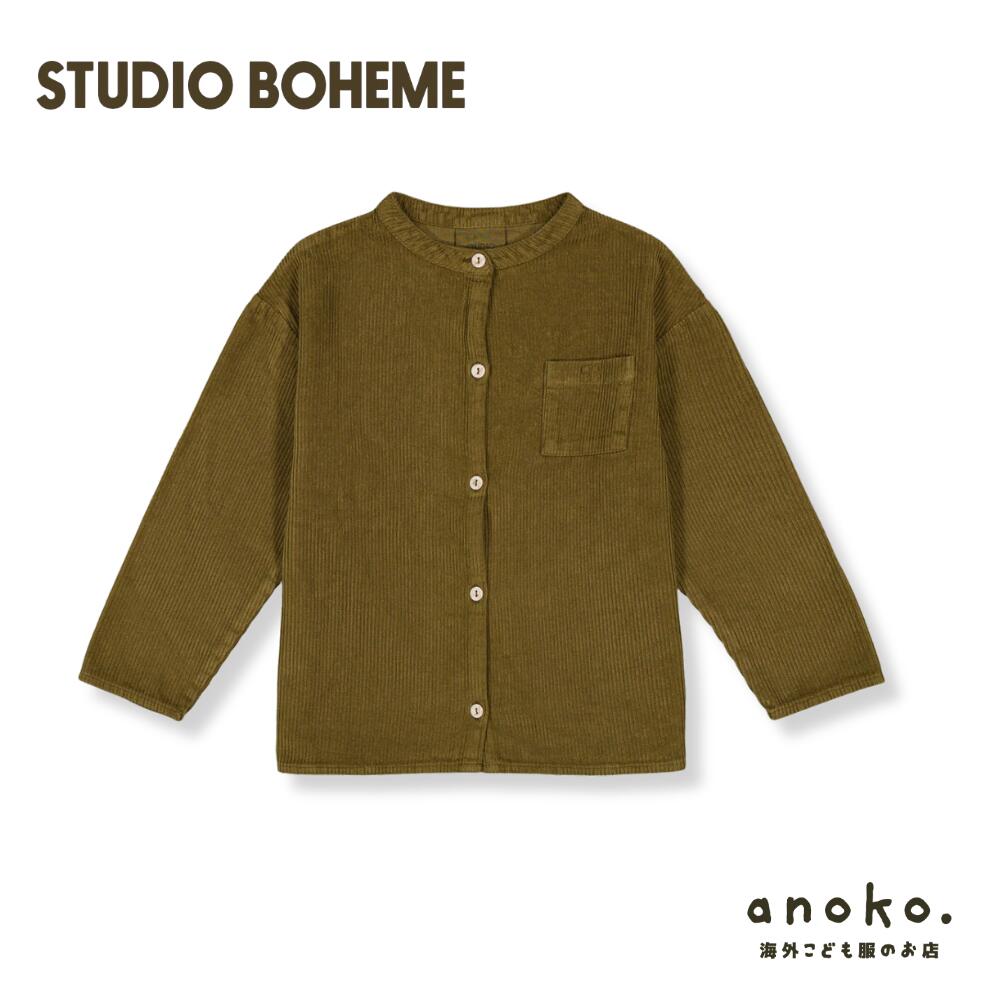 【STUDIO BOHEME】JIM SHIRT - GREEN NUTRIA（スタジオボエム）