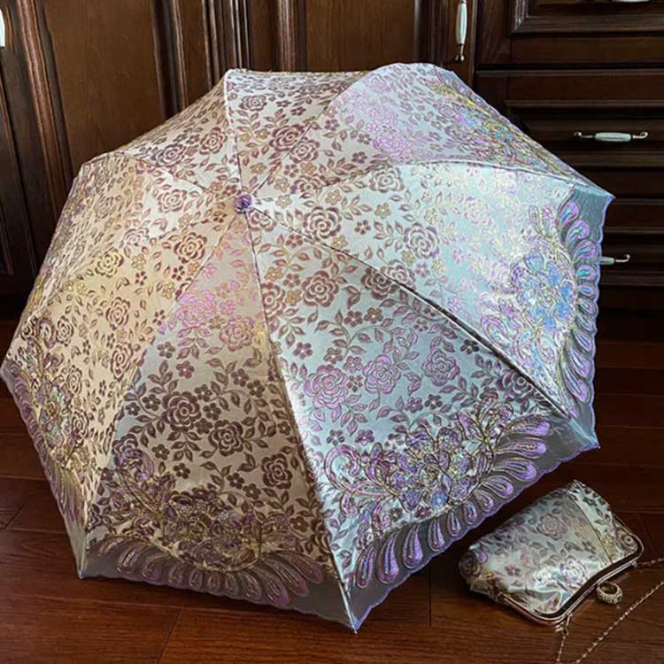 くらしを楽しむアイテム 日傘 レース 刺繡 レディース 折りたたみ 傘 花柄 総柄 遮光率100 遮熱 8本骨 エレガント 完全遮光 100 Uvカット コンパクト 軽量 母の日 妻 女性 実用的 誕生日 ギフト プレゼント 華やか 美しい Whitesforracialequity Org