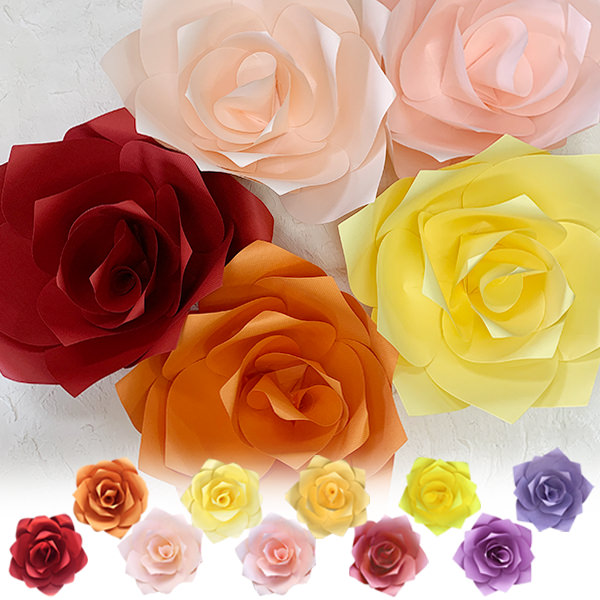 楽天市場】超簡単で仕上り綺麗!!大きめサイズのお花紙ペーパーフラワー