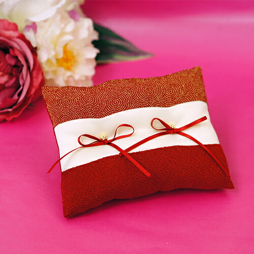 楽天市場 和風リングピロー 完成品 椿 アナザークルーウェディング