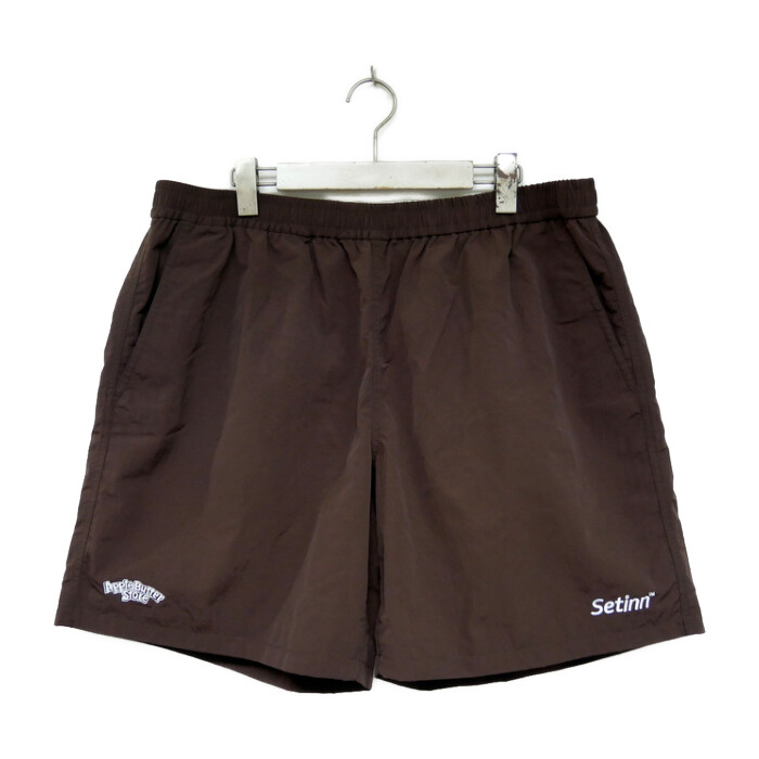 Setinn&times;APPLE BUTTER STORE ABS セットイン アップルバターストア 国内正規 24SS SHORTS ナイロンショーツ イージーショーツ DARK BROWN ダークブラウン 茶 XL【中古】｜Another Value店 12,166円