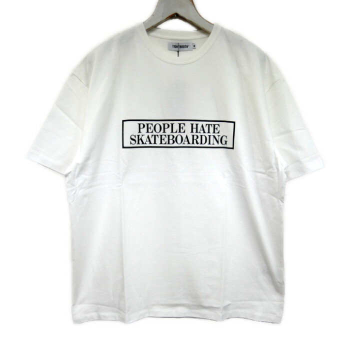 TIGHTBOOTH PRODUCTION TBPR タイトブース 国内正規 24SS PEOPLE HATE SKATE T-SHIRT メッセージプリントTシャツ SS24-T12 White ホワイト 白 M【中古】