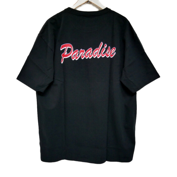 WACKO MARIA ワコマリア 国内正規 25AW WASHED HEAVY WEIGHT T-SHIRT TYPE-8 ウォッシュドヘビーウェイトTシャツ Paradise 日本製 25FW-WMT-WT10 BLACK ブラック 黒 L【中古】