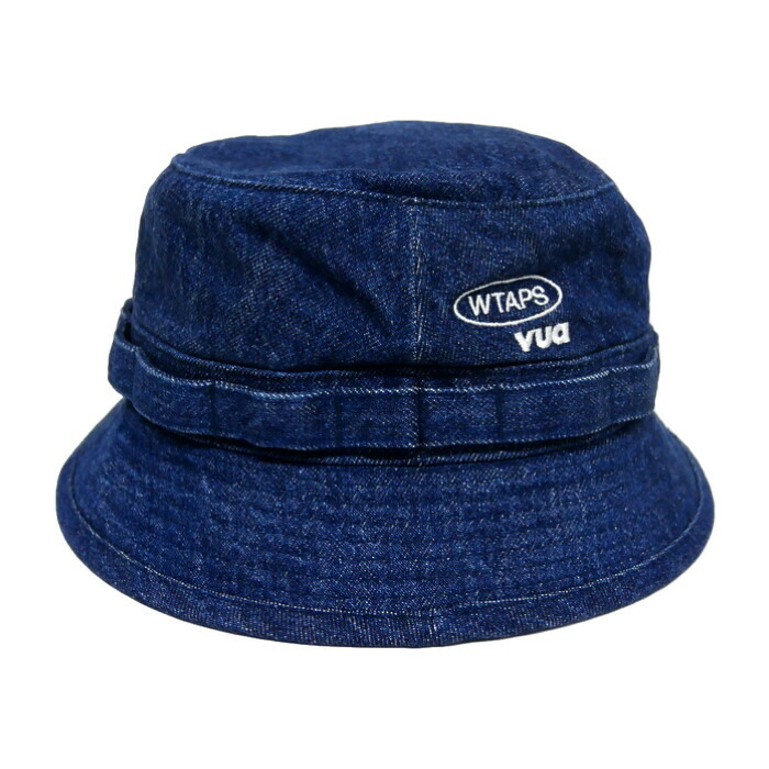WTAPS ダブルタップス 国内置き目 23SS JUNGLE 03 HAT COTTON DENIM PROFECT ジャングル デニムバケットハット 232HCDT-HT20 INDIGO インディゴ 青色 青 02 M【中古】 帽子-メンズ帽子-ハット