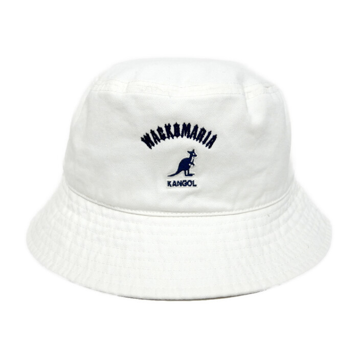 WACKO MARIA×KANGOL ワコマリア カンゴール 国内正規 26SS BUCKET HAT バケットハット ロゴ刺繍 26SS-WMA-HT01 WHITE ホワイト 白 L【中古】