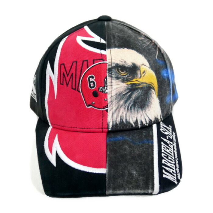 Supreme×MM6 Maison Margiela エムエムシックス メゾンマルジェラ 国内正規 26SS Split 6-Panel Cap スプリット6パネルキャップ イーグル Black ブラック 黒 Free【中古】