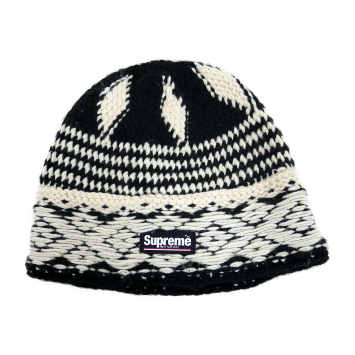Supreme 国内定まり 24AW 24FW Diamond Beanie ダイアモンドビーニー 編み物旗がしら ロゴタイプ継ぎ切れ Black 黒いこと 黒 Free【中古】