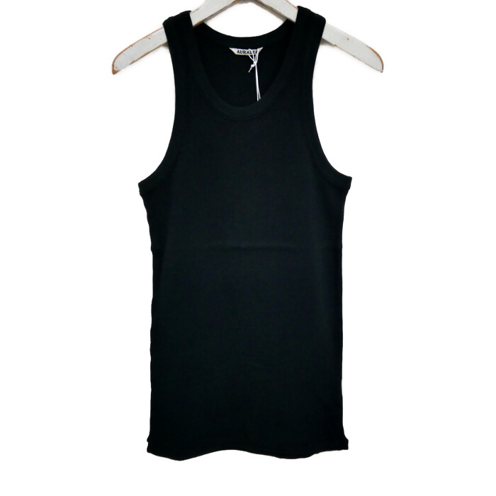 AURALEE オーラリー 国内正規 26SS ORGANIC SOFT RIB TANK オーガニックコットン ソフトリブタンクトップ A26ST02OT BLACK ブラック 黒 3【中古】｜Another Value店