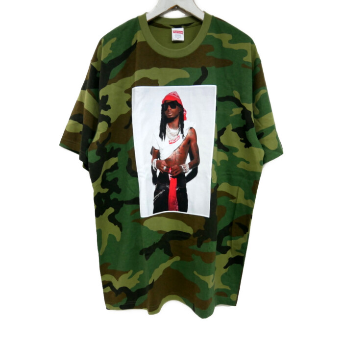 Supreme 国内正規 25AW 25FW Playboi Carti Tee プレイボーイカーティ カルティ フォトTシャツ Woodland Camo ウッドランドカモ カモフラ 迷彩 XL【中古】