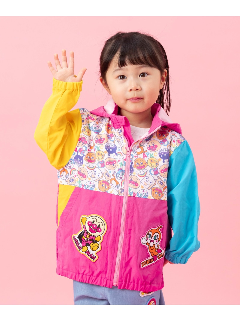 ANPANMAN KIDS COLLECTION/(K)総柄うつり変わり派手上衣 ANPANMAN KIDS COLLECTION アンパンマンキッズコレクション ジャケット・アウター 上衣・前掛け 青碧 さくら色【貨物輸送無料】[ Fashion]