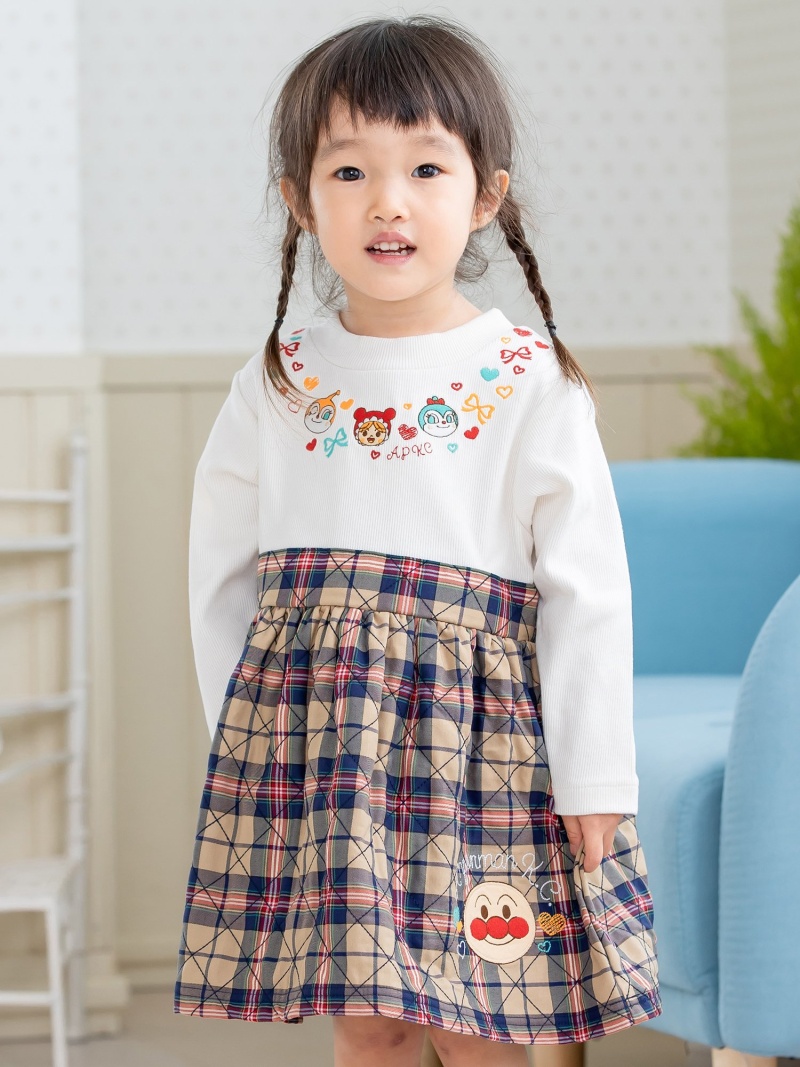 Apkc K Kids Collection Anpanman 刺繍ドッキングワンピース アンパンマンキッズコレクション