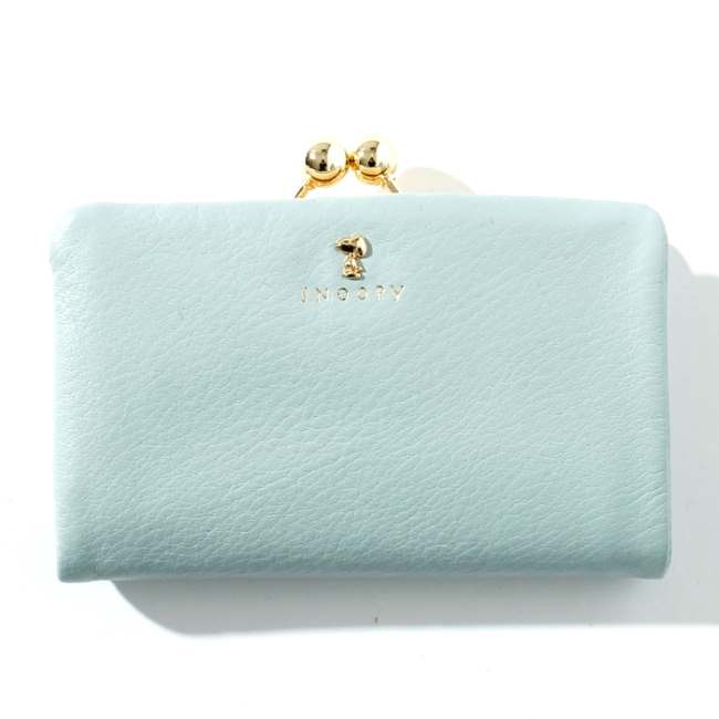 在庫一掃 ピーナッツ Sn0072 スヌーピー Snoopy Peanuts スモーキーパステル がま口二つ折れ 本革 財布 ケース