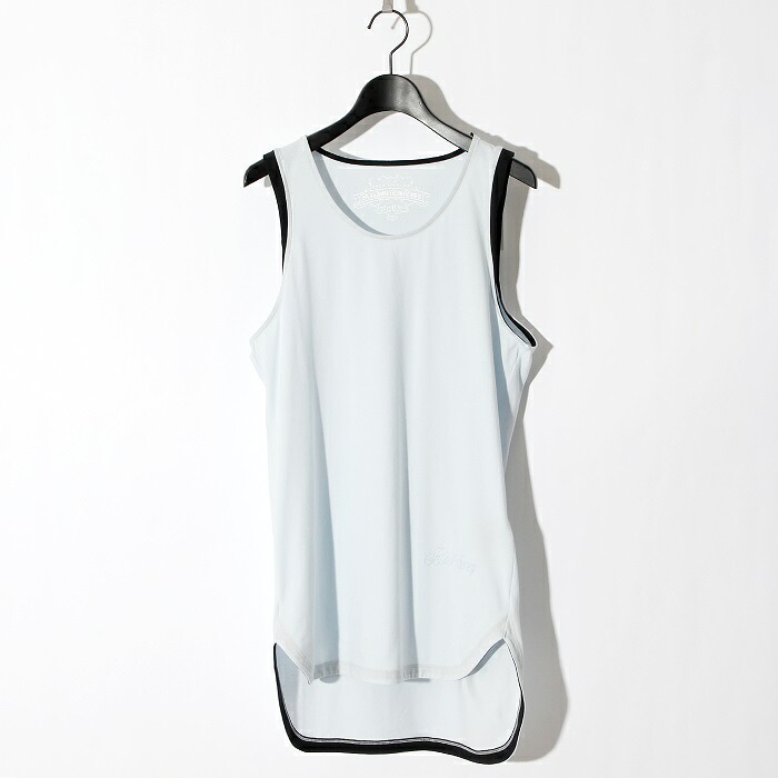 2905104/BLACK HONEY CHILI COOKIE/Switching Sleeve Crew Neck/タンクトップ/ノースリーブ/抗菌素材/LIGHT BLUE/ブルー/青