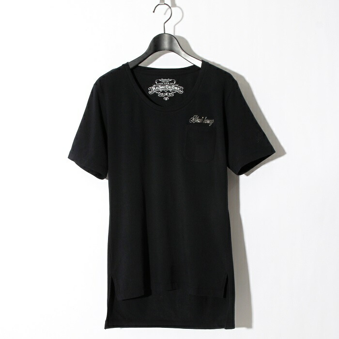 2905103 / BLACK HONEY CHILI COOKIE/Swarovski Logo Pocket U Neck Tee/Tシャツ/半袖/抗菌素材/スワロフスキー/BLACK/ブラック/黒｜ANRE-R SALON