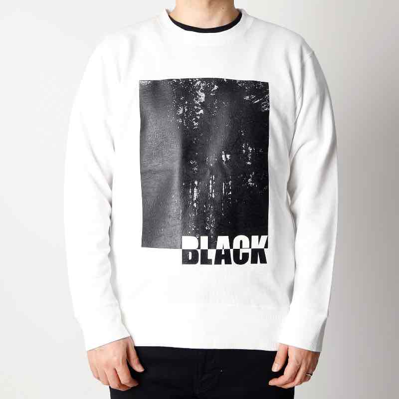 ys YUJISUGENO / イース ユウジスゲノ / 220210102 / Heavyweight pile sweat / BLACK / WHITE / TOPS / プリントスウエット / トレーナー