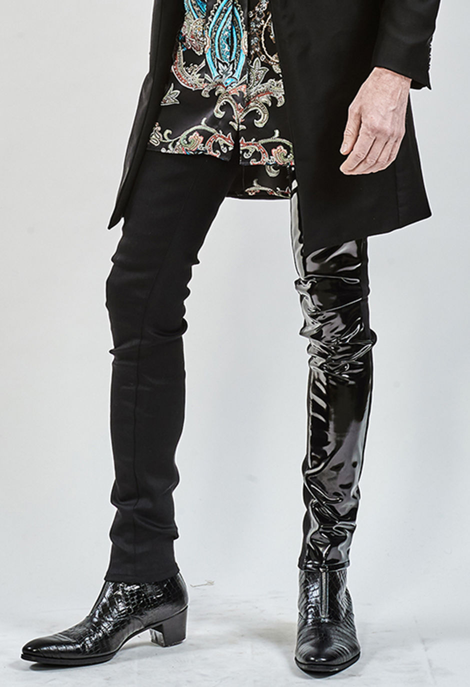210340504/ys Yuji SUGENO/Enamel changing stretch skinny denim pants/ジーンズ/スキニー/リジット/エナメル